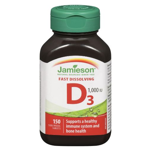 Picture of JAMIESON VITAMIN D3 1000IU SUBLINGUAL TABLET 150S                          