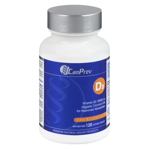 Picture of CANPREV VITAMIN D3 - ORGANIC COCONUT OIL 1000 IU 120S                          