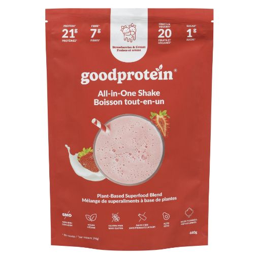 Picture of GOOD PROTEIN ALL-IN-ONE PLANT-BASED PROTEIN SHAKE - STRWBRRS and CREAM 440GR