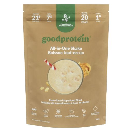 Picture of GOOD PROTEIN ALL-IN-ONE PLANT-BASED PROTEIN SHAKE - PEANUT BUTTER 440GR