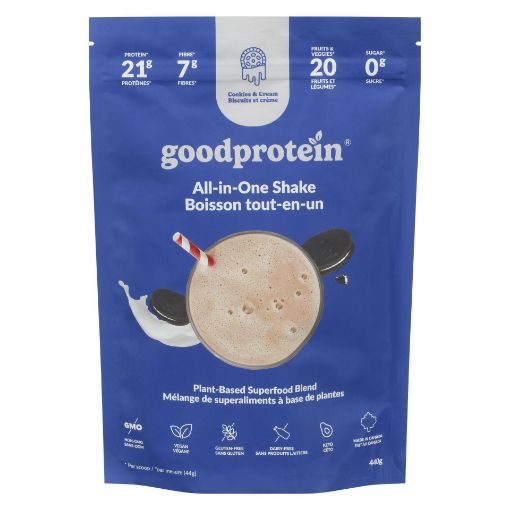 Picture of GOOD PROTEIN ALL-IN-ONE PLANT-BASED PROTEIN SHAKE - COOKIES and CREAM 440GR
