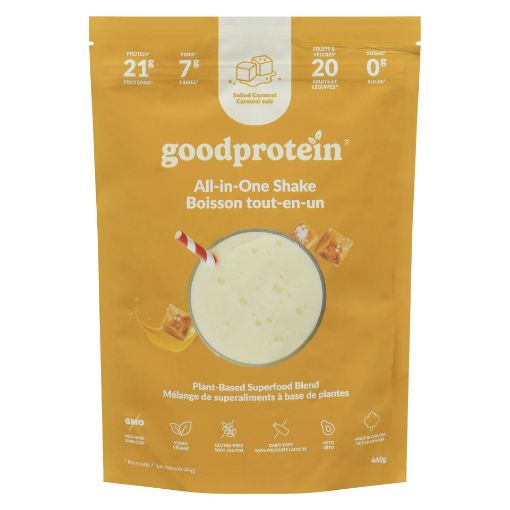Picture of GOOD PROTEIN ALL-IN-ONE PLANT-BASED PROTEIN SHAKE - SALTED CARAMEL 440GR