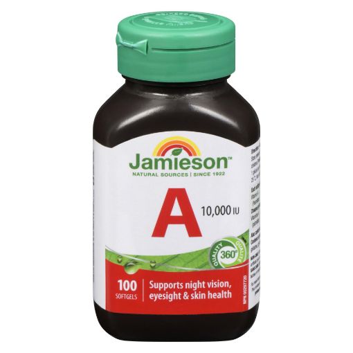 Picture of JAMIESON VITAMIN A SOFTGEL 10,000IU CAPSULE 100S