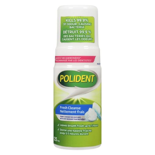 Picture of POLIDENT FRESH CLEANSE FOAMING DENTURE CLEANSER 125ML