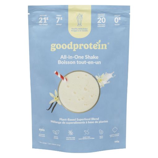 Picture of GOOD PROTEIN ALL-IN-ONE PLANT-BASED PROTEIN SHAKE - VANILLA MILKSHAKE 440GR