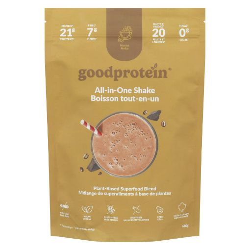 Picture of GOOD PROTEIN ALL-IN-ONE PLANT-BASED PROTEIN SHAKE - MOCHA 440GR