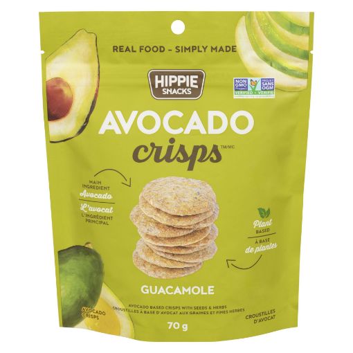 Picture of HIPPIE SNACKS AVOCADO CRISPS - GUACAMOLE 70GR