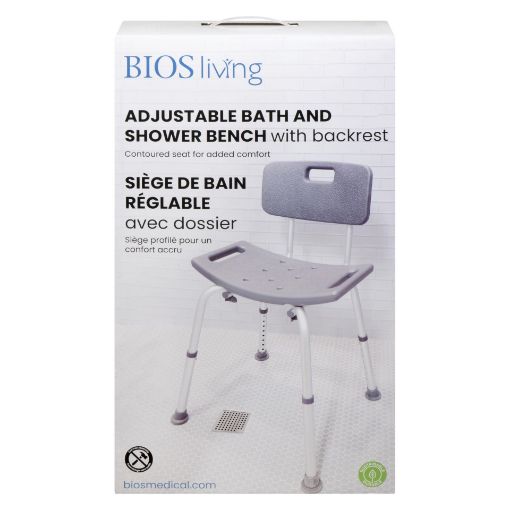 Picture of BIOS ADJUSTABLE BATH BENCH W/BACKREST