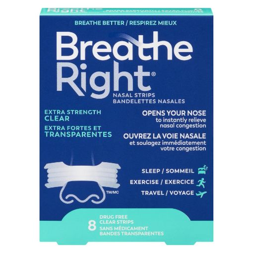 Picture of BREATHE RIGHT EXTRA CLEAR - NIGHTLY SLEEP 8S