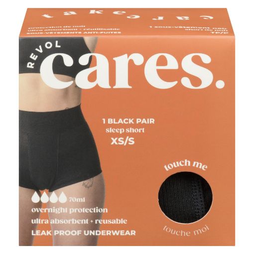 Picture of REVOL CARES ESSENTIALS SLEEP SHORT BLACK EXTRA SMALL/SMALL