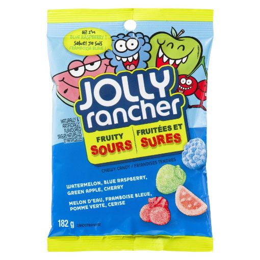 Picture of JOLLY RANCHER FRUITY SOUR PEG PACK 182GR