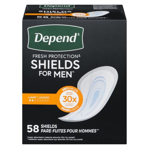 Picture of DEPEND FRESH PROTECTION SHIELDS FOR MEN - LIGHT 58S
