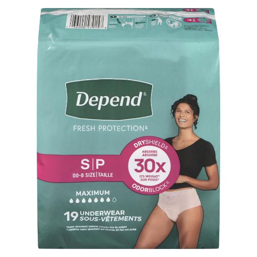 Picture of DEPEND FRESH PROTECTION UNDERWEAR FOR WOMEN - MAXIMUM - S 19S