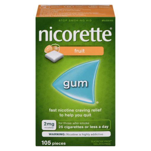 Picture of NICORETTE GUM - FRESH FRUIT 2MG 105S