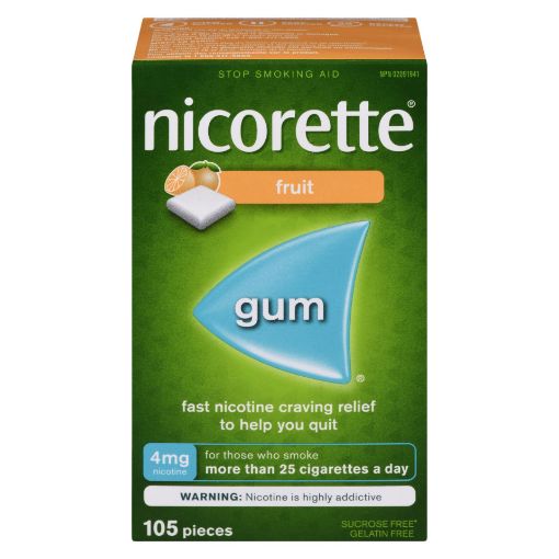 Picture of NICORETTE GUM - FRESH FRUIT 4MG 105S