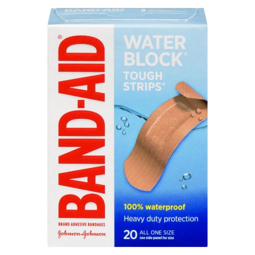 Picture of BAND-AID BANDAGE - TOUGH STRIP - WATERPROOF 20S                            