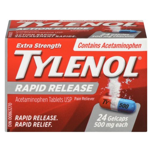 Picture of TYLENOL EXTRA STRENGTH RAPID RELEASE GELCAPS 24S                           