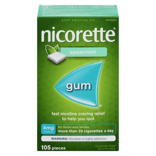 Picture of NICORETTE GUM 4MG - SPEARMINT 105S                                         