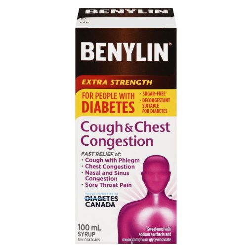 Picture of BENYLIN COUGH and CHEST CONGESTION FOR DIABETES 100ML