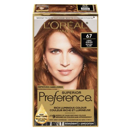 Picture of LOREAL PREFERENCE HAIR COLOUR - LIGHT AUBURN #67                           