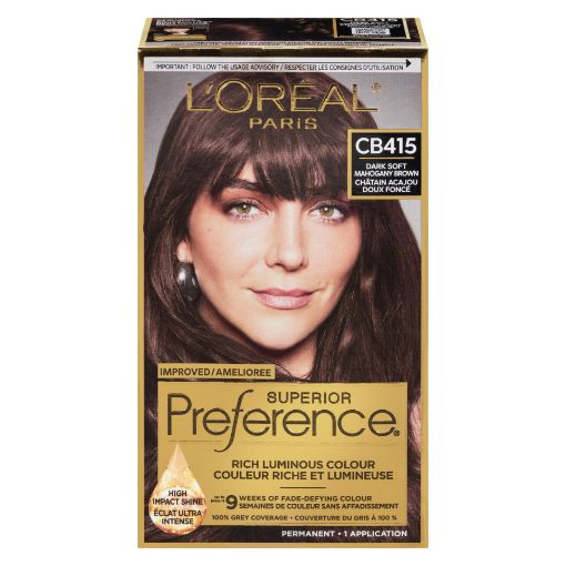 Picture of LOREAL PREFERENCE HAIR COLOUR - DARK SOFT MAHOGANY BROWN #CB415            