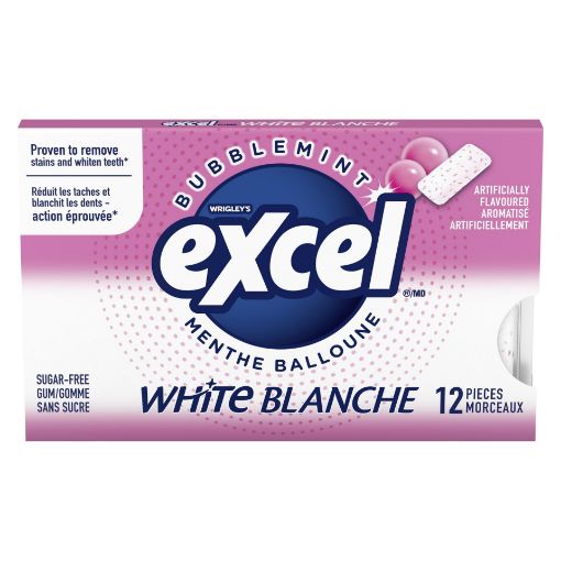 Picture of EXCEL WHITE GUM - BUBBLEMINT 12S                                           