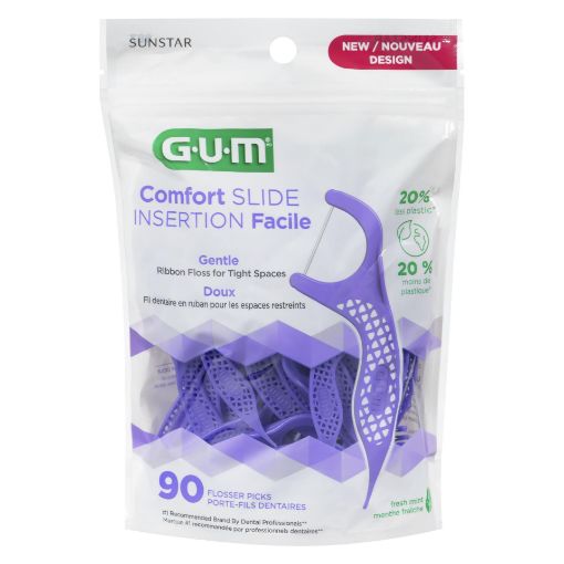Picture of GUM COMFORT SLIDE FLOSSER PICKS 90S