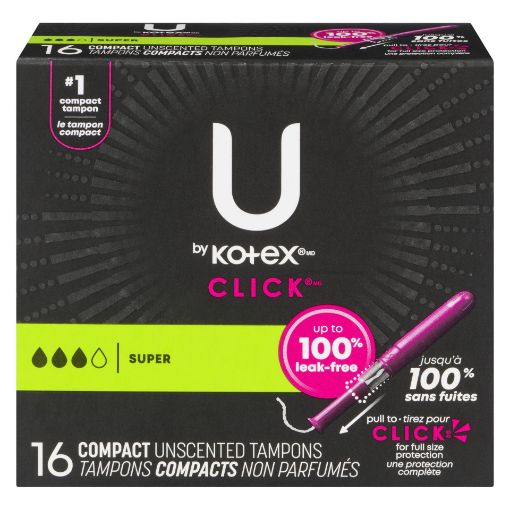 Picture of U BY KOTEX CLICK COMPACT TAMPONS - SUPER 16S