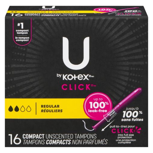 Picture of U BY KOTEX CLICK COMPACT TAMPONS - REGULAR 16S
