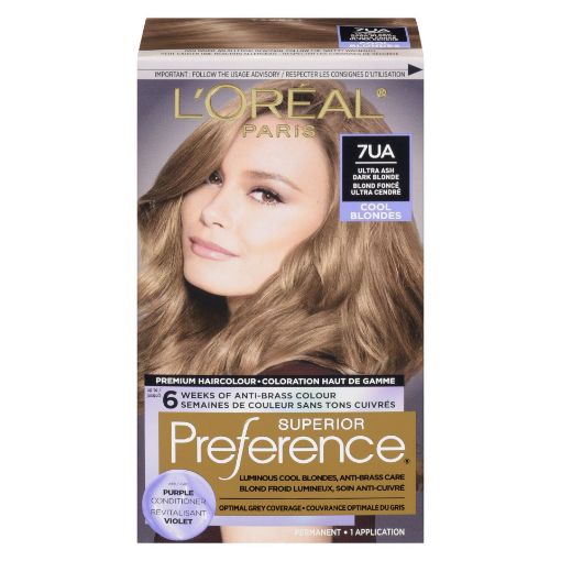 Picture of LOREAL PREFERENCE HAIR COLOUR - 7UA ULT ASH DK BLONDE
