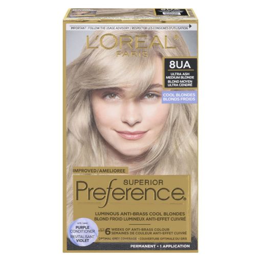 Picture of LOREAL PREFERENCE HAIR COLOUR - 8UA ULT ASH MED BLOND