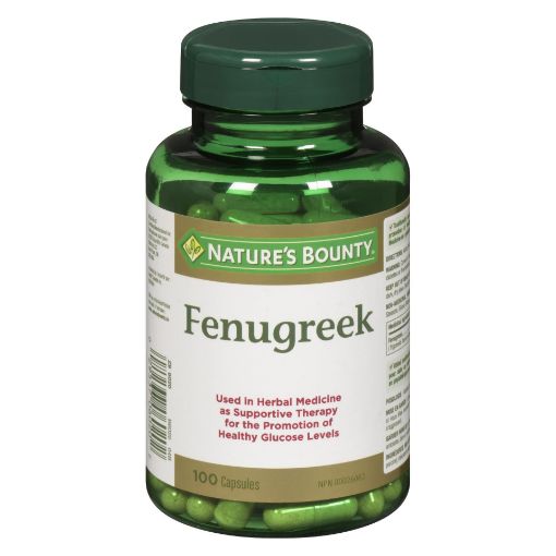 Picture of NATURES BOUNTY FENUGREEK 610MG CAPSULE 100S                                