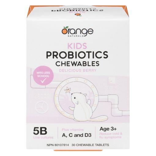 Picture of ORANGE NATURALS KIDS PROBIOTICS CHEWABLE TABLETS - DELICIOUS BERRY 30S