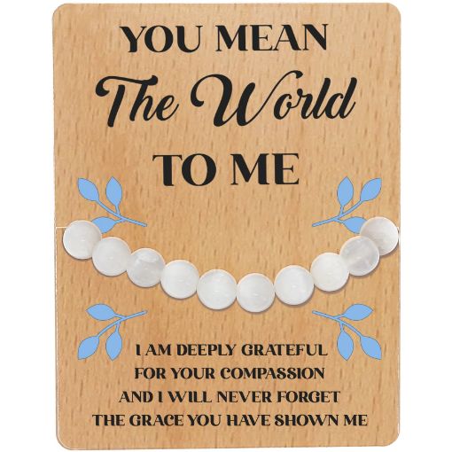 Picture of PAVILION GIFT COMPANY BEADED STRETCH BRACELET - YOU MEAN THE WORLD TO ME