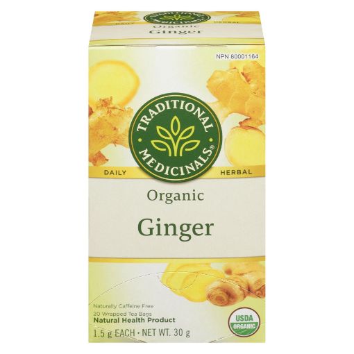 Picture of TRADITIONAL MEDICINALS ORGANIC GINGER TEA 20S                          