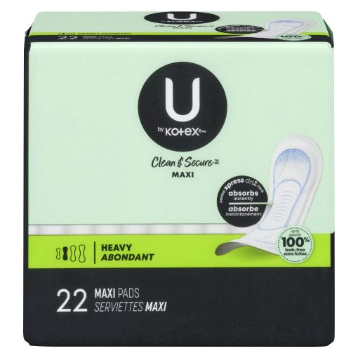 Picture of U BY KOTEX CLEAN and SECURE PADS - HEAVY 22S