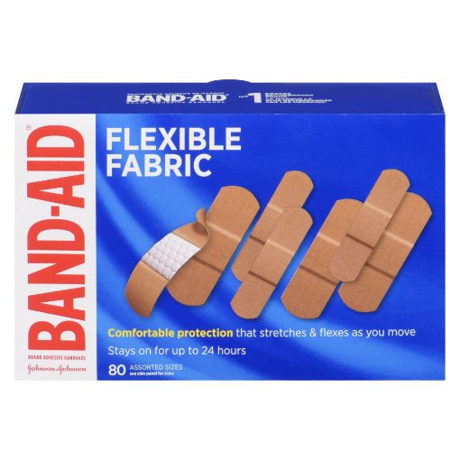 Picture of BAND-AID BANDAGE - FLEXIBLE FABRIC - VALUE PACK ASSORTED 80S