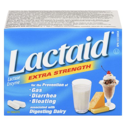 Picture of LACTAID EXTRA STRENGTH - CHEWABLE TABLET 80S                               
