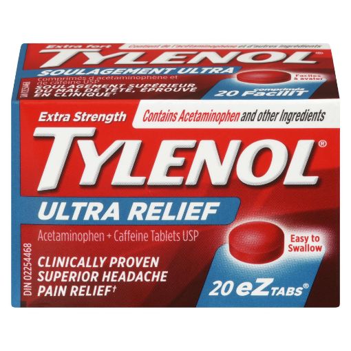Picture of TYLENOL ULTRA RELIEF - TOUGH ON HEADACHES TABLET 20S                       