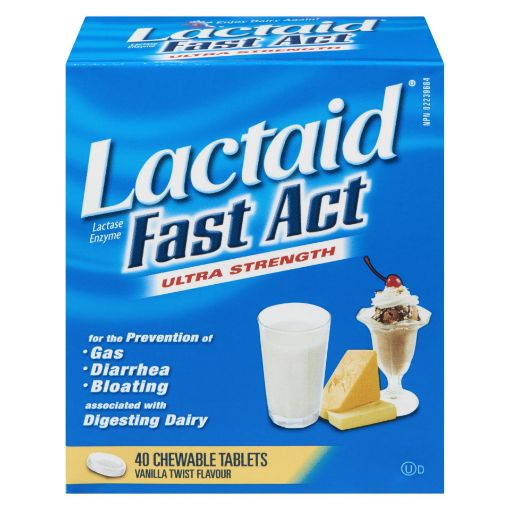 Picture of LACTAID ULTRA STRENGTH - CHEWABLE TABLET 40S