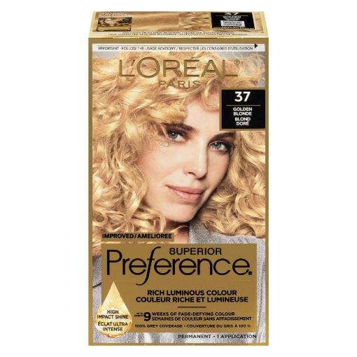 Picture of LOREAL PREFERENCE HAIR COLOUR - GOLDEN BLONDE #37                          