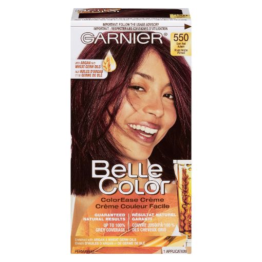 Picture of GARNIER BELLE COLOR HAIR COLOUR - DARK RED AUBURN #550                     
