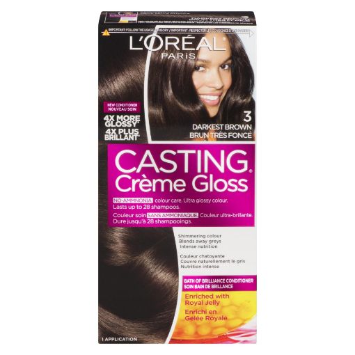 Picture of LOREAL CASTING HAIR COLOUR - DARKEST BROWN 3                               