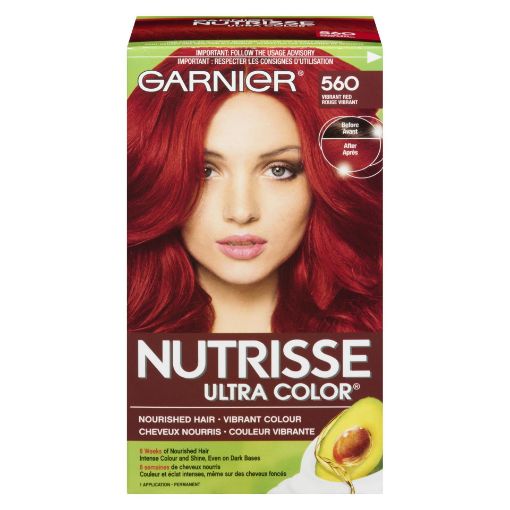 Picture of GARNIER NUTRISSE ULTRA COLOR HAIR COLOUR - MEDIUM OPALESCENT RED 562       