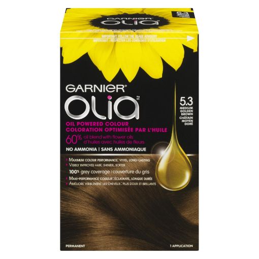 Picture of GARNIER OLIA HAIR COLOUR - MEDIUM GOLDEN BROWN #5.3                        