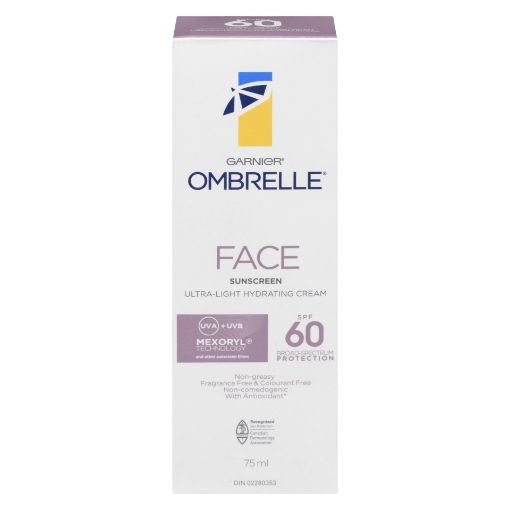Picture of GARNIER OMBRELLE SUNSCREEN CREAM - FACE SPF60 75ML                         