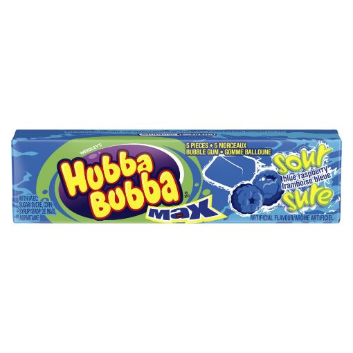 Picture of HUBBA BUBBA MAX SOUR - BLUE RASPBERRY CHUNK 5S