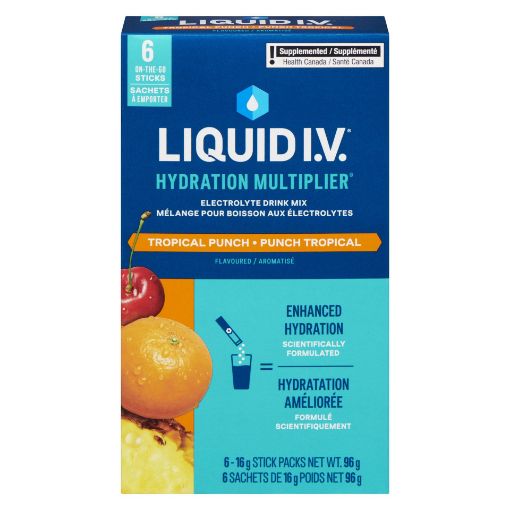 Picture of LIQUID I.V. ELECTROLYTE DRINK MIX - TROPICAL PUNCH 6S