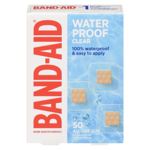 Picture of BAND-AID BANDAGES - WATERPROOF - CLEARSPOT 50S