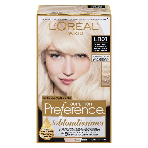 Picture of LOREAL PREFERENCE HAIR COLOUR - ULTRA LIGHT ASH BLONDE #LB01               
